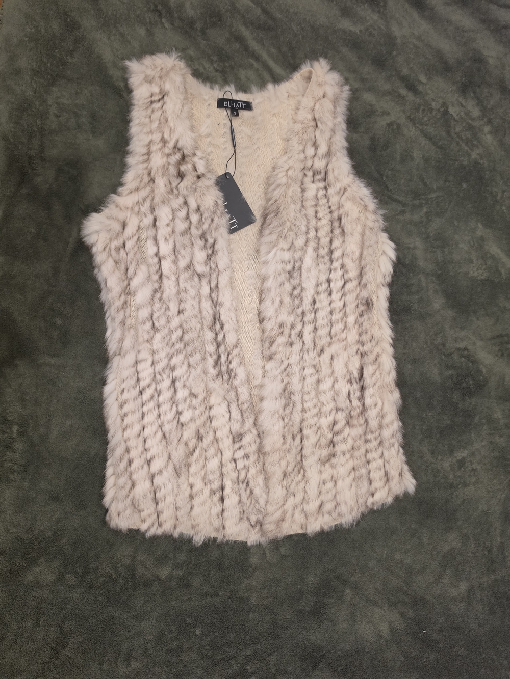 Elliatt Faux Fur Vest in Light Beige Cream